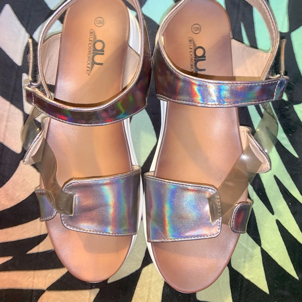 Holographic Sandals Sz 12